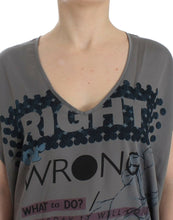 Gray V-neck long t-shirt Costume National