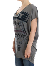 Gray V-neck long t-shirt Costume National