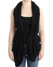 Black sleeveless knitted cardigan Costume National