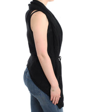 Black sleeveless knitted cardigan Costume National