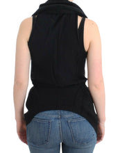 Black sleeveless knitted cardigan Costume National
