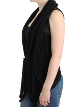Black sleeveless knitted cardigan Costume National