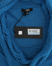 Blue knitted scoopneck sweater Costume National