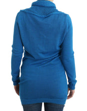 Blue knitted scoopneck sweater Costume National