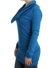 Blue knitted scoopneck sweater Costume National