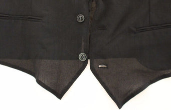 Black Wool Formal Dress Vest Gilet Jacket Dolce & Gabbana
