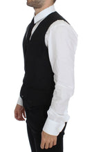 Black Wool Formal Dress Vest Gilet Jacket Dolce & Gabbana