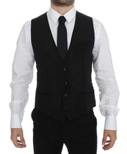 Black Wool Formal Dress Vest Gilet Jacket Dolce & Gabbana
