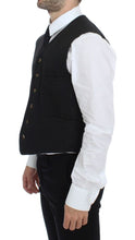 Black Cotton Blend Dress Vest Gilet Dolce & Gabbana