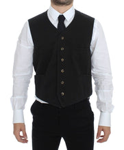 Black Cotton Blend Dress Vest Gilet Dolce & Gabbana