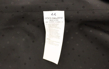 Black Wool Silk Stretch Dress Vest Blazer Dolce & Gabbana