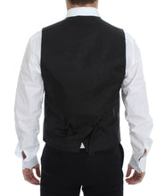 Black Wool Silk Stretch Dress Vest Blazer Dolce & Gabbana