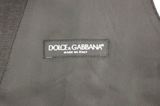 Gray Slim Fit Button Front Dress Formal Vest Dolce & Gabbana