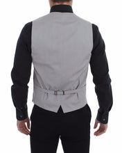 Gray Cotton Slim Fit Button Front Dress Vest Dolce & Gabbana