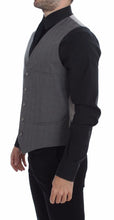 Gray Cotton Slim Fit Button Front Dress Vest Dolce & Gabbana
