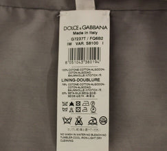 Gray Cotton Slim Fit Button Front Dress Vest Dolce & Gabbana
