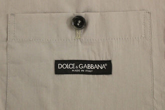 Gray Cotton Slim Fit Button Front Dress Vest Dolce & Gabbana