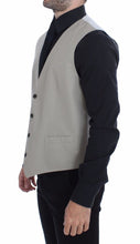 Beige Cotton Silk Blend Dress Vest Blazer Dolce & Gabbana