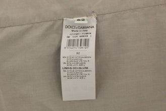 Beige Cotton Silk Blend Dress Vest Blazer Dolce & Gabbana