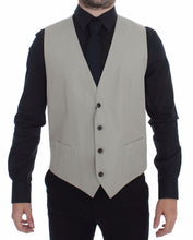 Beige Cotton Silk Blend Dress Vest Blazer Dolce & Gabbana