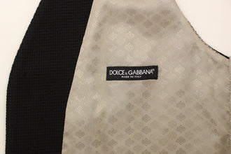 Black Cotton Dress Vest Blazer Jacket Dolce & Gabbana