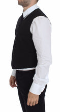 Black Flax Cotton Dress Vest Blazer Dolce & Gabbana