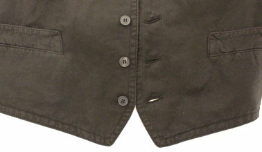 Black Flax Cotton Dress Vest Blazer Dolce & Gabbana