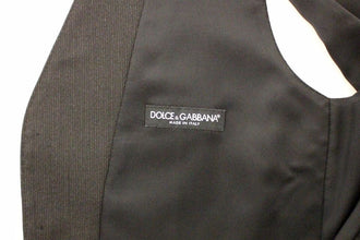 Gray Wool Stretch Dress Vest Jacket Blazer Dolce & Gabbana