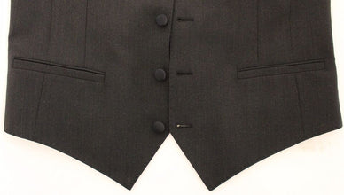 Gray Wool Stretch Dress Vest Jacket Blazer Dolce & Gabbana