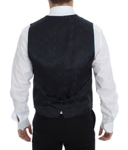 Blue Cotton Stretch Dress Vest Blazer Dolce & Gabbana