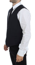 Blue Cotton Stretch Dress Vest Blazer Dolce & Gabbana