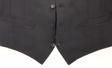 Gray Striped Wool Silk Dress Vest Gilet Dolce & Gabbana