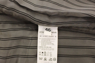 Gray Cotton Stretch Dress Vest Blazer Dolce & Gabbana