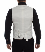 White Cotton Silk Blend Dress Vest Blazer Dolce & Gabbana