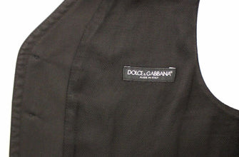 Black Cotton Viscose Dress Vest Blazer Dolce & Gabbana