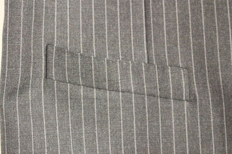 Gray Striped Wool Single Breasted Vest Dolce & Gabbana