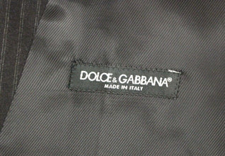 Black Striped Wool Single Breasted Vest Dolce & Gabbana