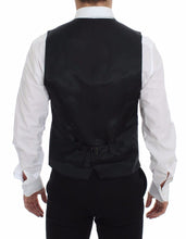 Gray Striped Wool Logo Vest Gilet Weste Dolce & Gabbana