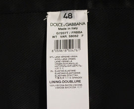 Gray Striped Wool Logo Vest Gilet Weste Dolce & Gabbana