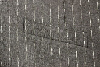 Gray Striped Wool Logo Vest Gilet Weste Dolce & Gabbana