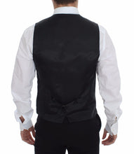 Gray Striped Wool Logo Vest Gilet Weste Dolce & Gabbana