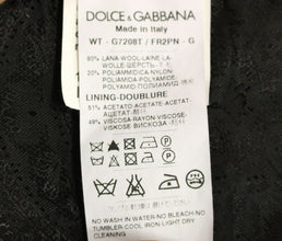Black Striped Wool Logo Vest Gilet Weste Dolce & Gabbana