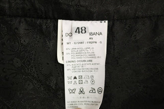 Black Striped Wool Logo Vest Gilet Weste Dolce & Gabbana