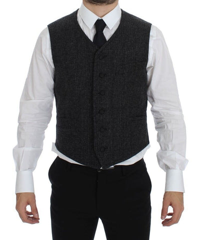 Gray Wool Blend Vest Gilet Weste Dolce & Gabbana