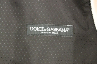 Gray Cotton Blend Logo Vest Gilet Weste Dolce & Gabbana