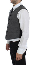 Gray Cotton Blend Logo Vest Gilet Weste Dolce & Gabbana