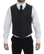 Gray Wool Blend Logo Vest Gilet Weste Dolce & Gabbana