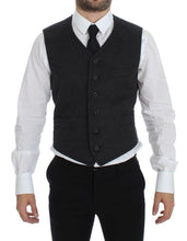 Gray Wool Blend Vest Gilet Weste Dolce & Gabbana