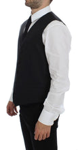 Gray Wool Silk Dress Vest Gilet Weste Dolce & Gabbana
