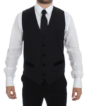 Black Wool Formal Dress Vest Gilet Weste Dolce & Gabbana